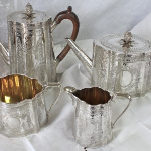 Barnardシルバー4点ティーセット