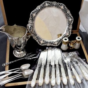 白蝶貝のデザートセットなど