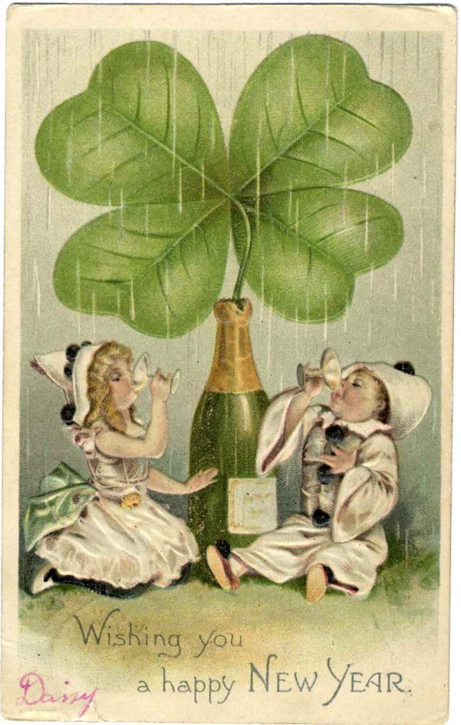 クローバーの絵はがき