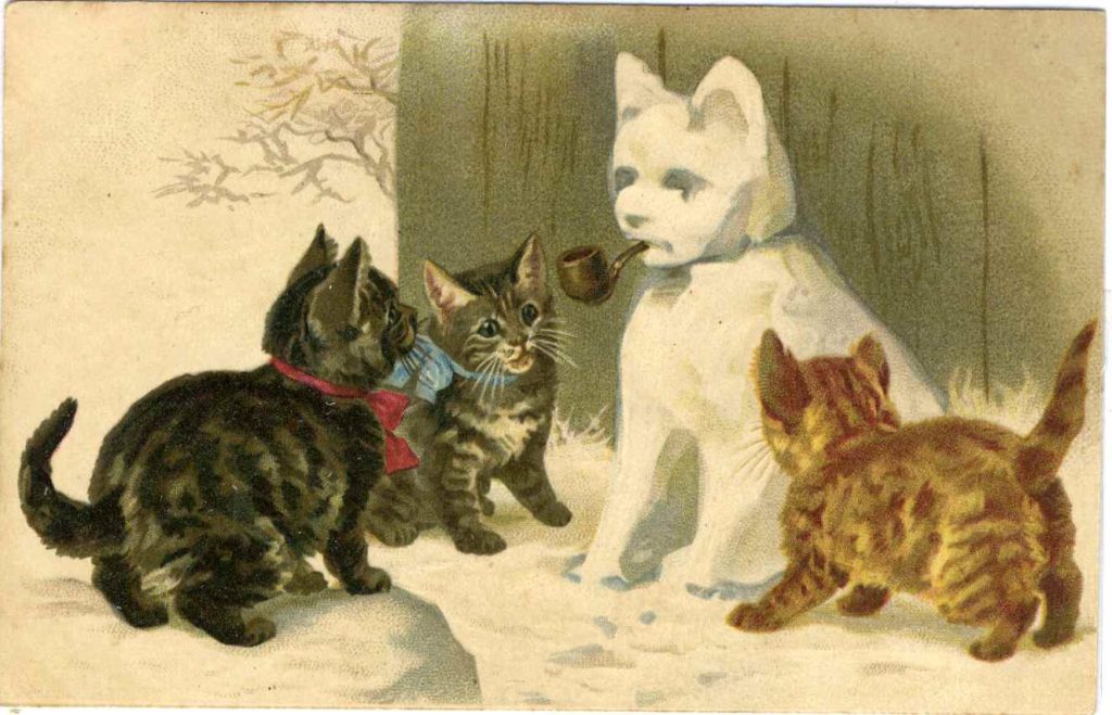 雪だるま猫と少女たちと。