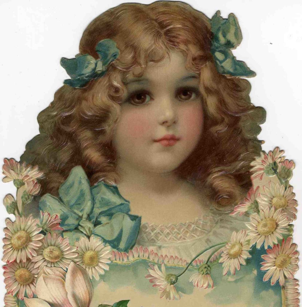 青いリボンの少女