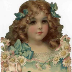 青いリボンの少女