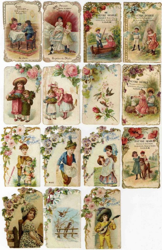 ピアスした花のカードがたくさん＊フランス