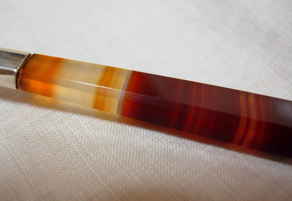 キャディスプーン：縞メノウのハンドル