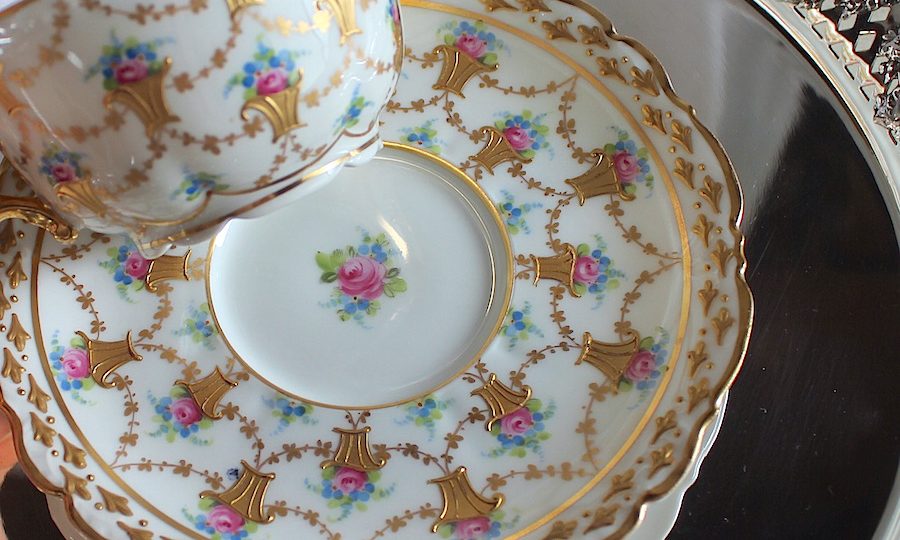 ドレスデン？アンティーク 陶磁器 プレート アンティーク陶磁器 c.1900 ジョージ・ジョーンズ デザート