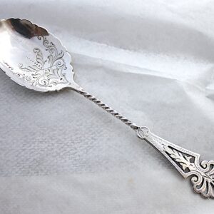 Sold：ピアスのジャムスプーン1898年シェフィールド