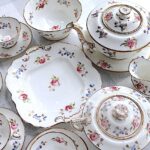 ご売約済み：ハンドペイント薔薇のティーセット一式 1830年代